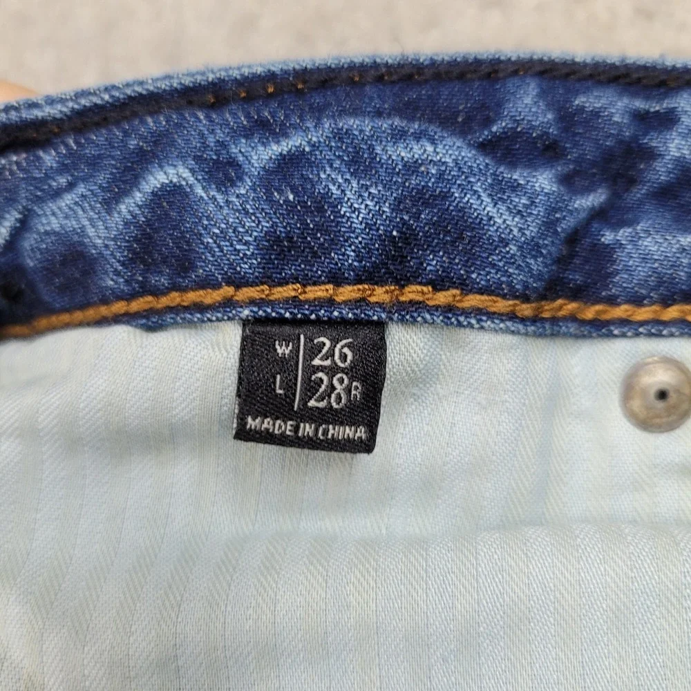 Abercrombie Fitch Jeans Womens 28 Ankle‎ Straight Signature Collection Dark Wash